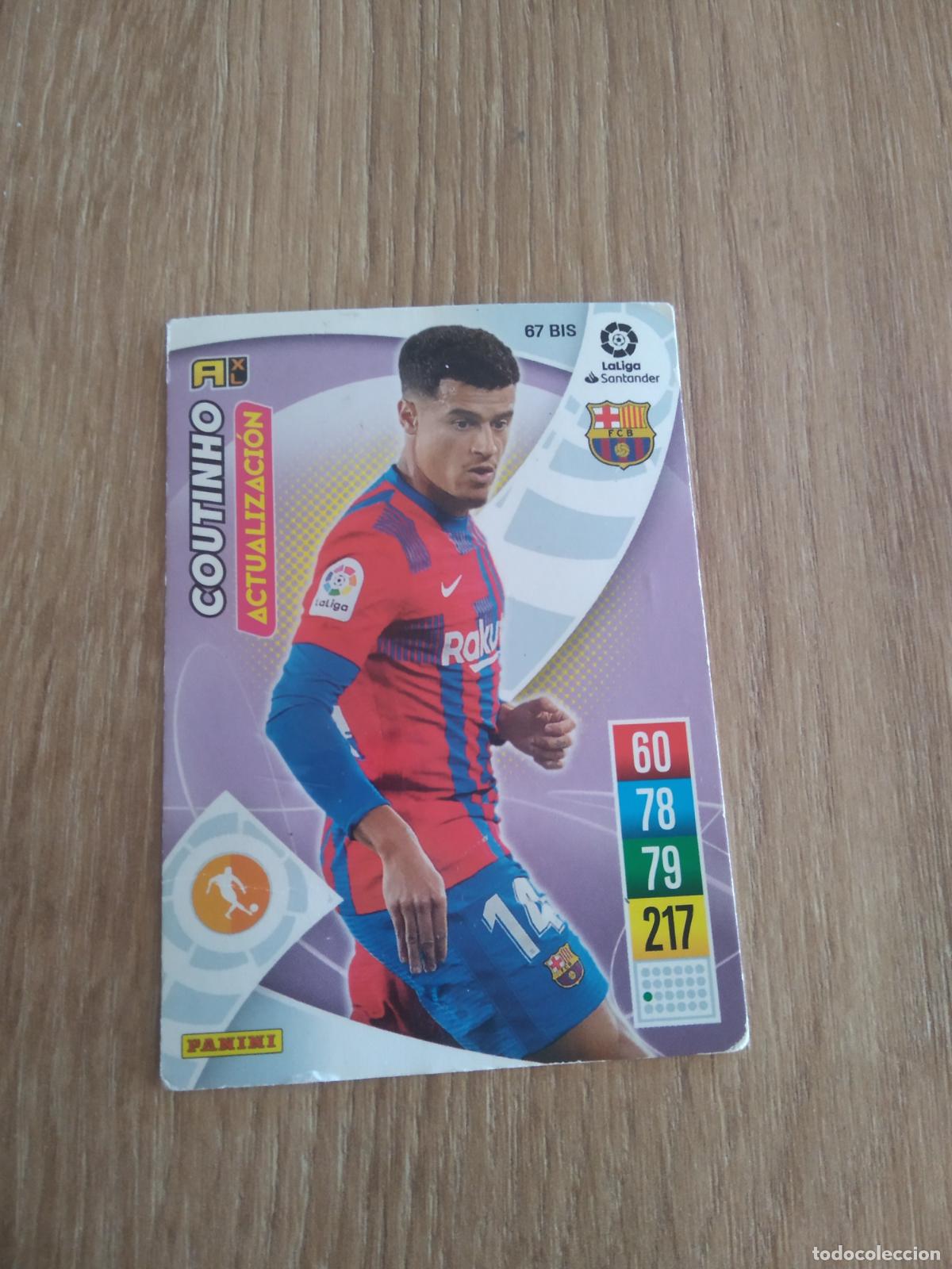Cromos de F&uacute;tbol: 67 BIS COUTINHO BARCELONA BAR&Ccedil;A CROMO FUTBOL PANINI LIGA 21-22 ADRENALYN 2021-2022