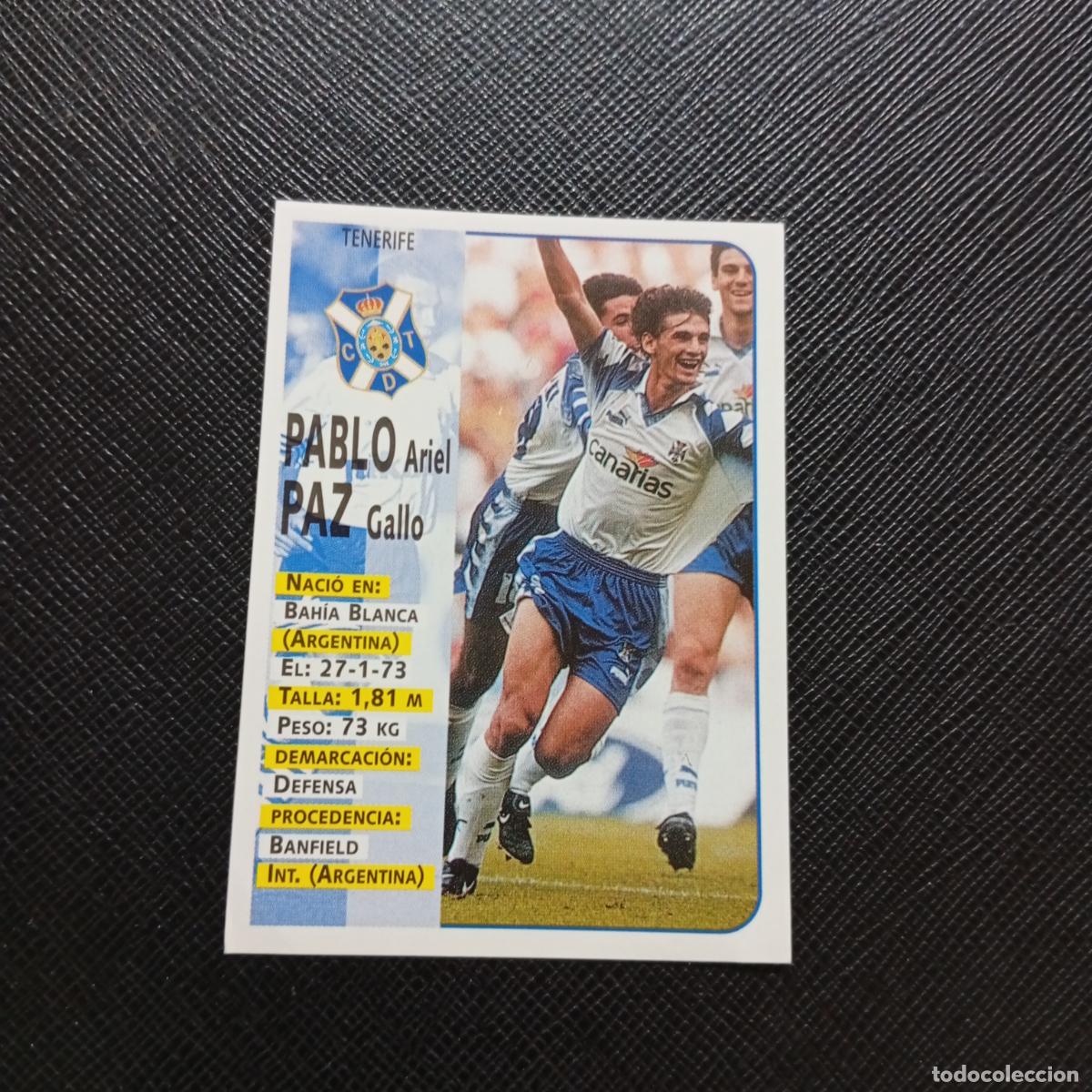 Cromos de F&uacute;tbol: 298 PABLO PAZ TENERIFE PANINI 1998 1999 CROMO FUTBOL LIGA 98 99 - SIN PEGAR - A146 PG478