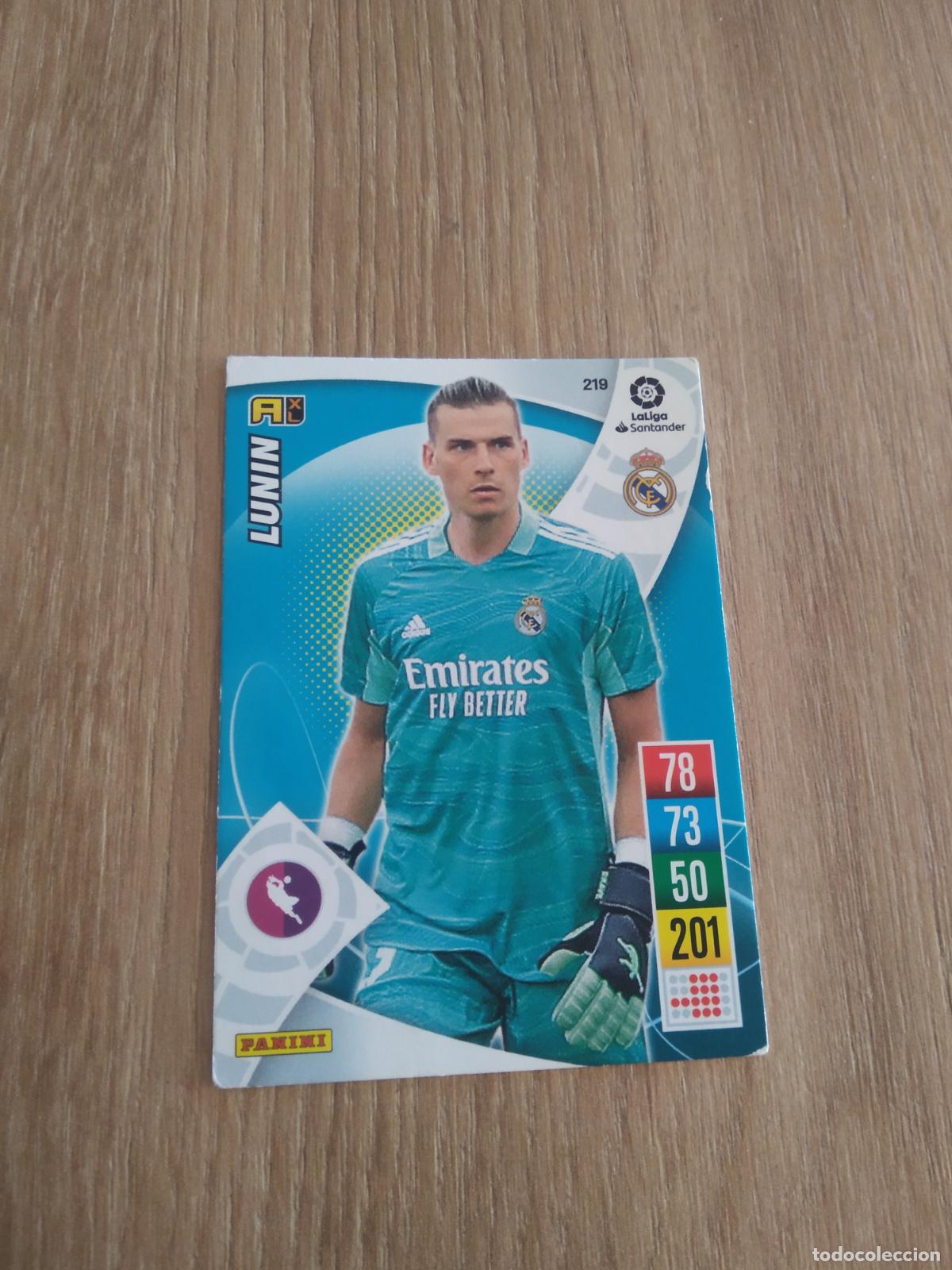 Fu&szlig;ball-Sticker: 219 LUNIN REAL MADRID CROMO FUTBOL PANINI LIGA 21-22 ADRENALYN 2021-2022