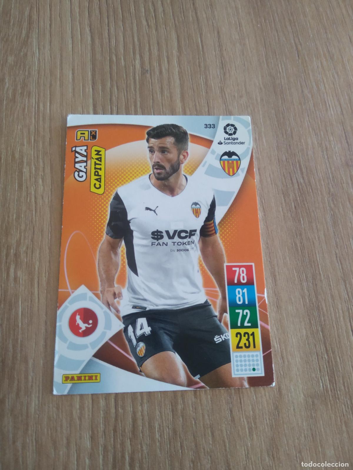 Cromos de F&uacute;tbol: 333 GAYA VALENCIA CROMO FUTBOL PANINI LIGA 21-22 ADRENALYN 2021-2022