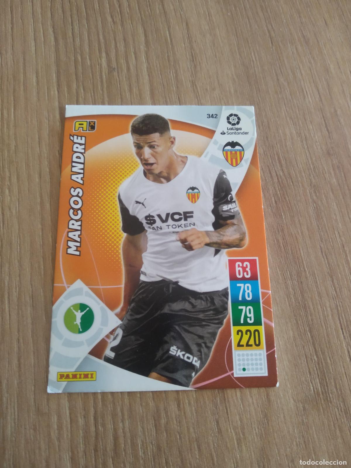 Fu&szlig;ball-Sticker: 342 MARCOS ANDRE VALENCIA CROMO FUTBOL PANINI LIGA 21-22 ADRENALYN 2021-2022