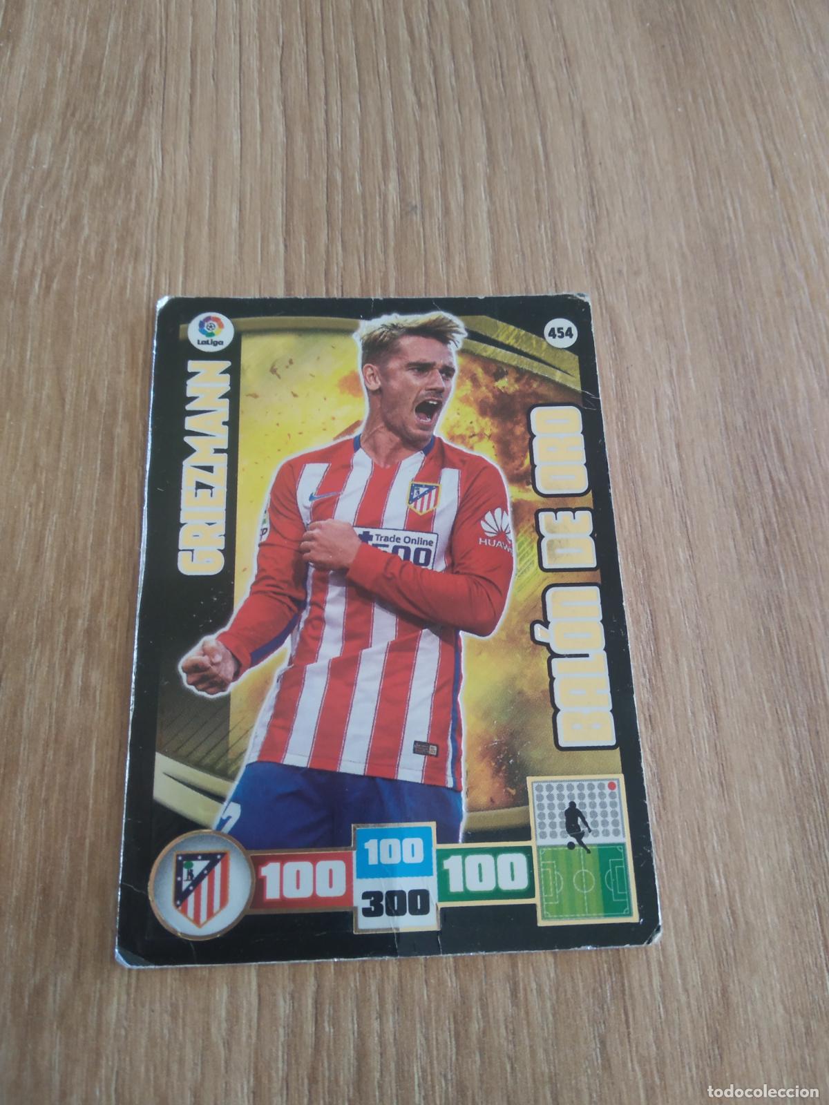 Cromos de F&uacute;tbol: 454 GRIEZMANN ATLETICO DE MADRID BALON DE ORO CROMO FUTBOL PANINI LIGA 15-16 ADRENALYN 2015-2016