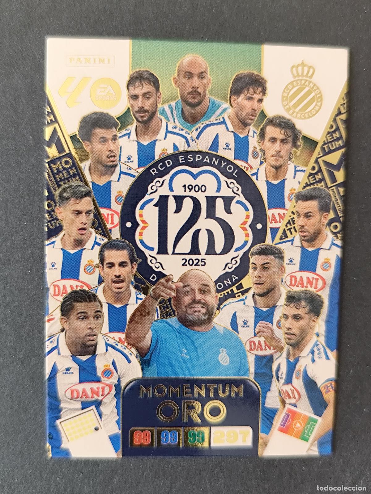 Figurine di Calcio: MOMENTUM ORO ESPANYOL 125 ANIVERSARIO ADRENALYN 2025 2026 25 26