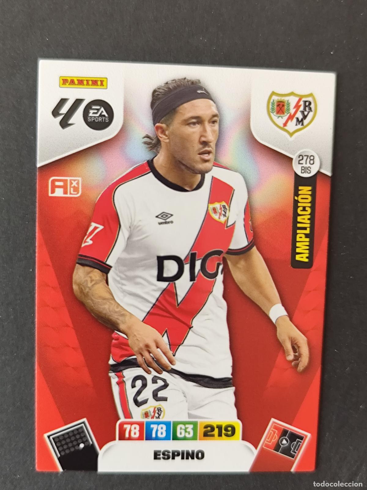 Cromos de F&uacute;tbol: 278 BIS ESPINO SOBRE MOMENTUM ORO RAYO VALLECANO ADRENALYN 2025 2026 25 26