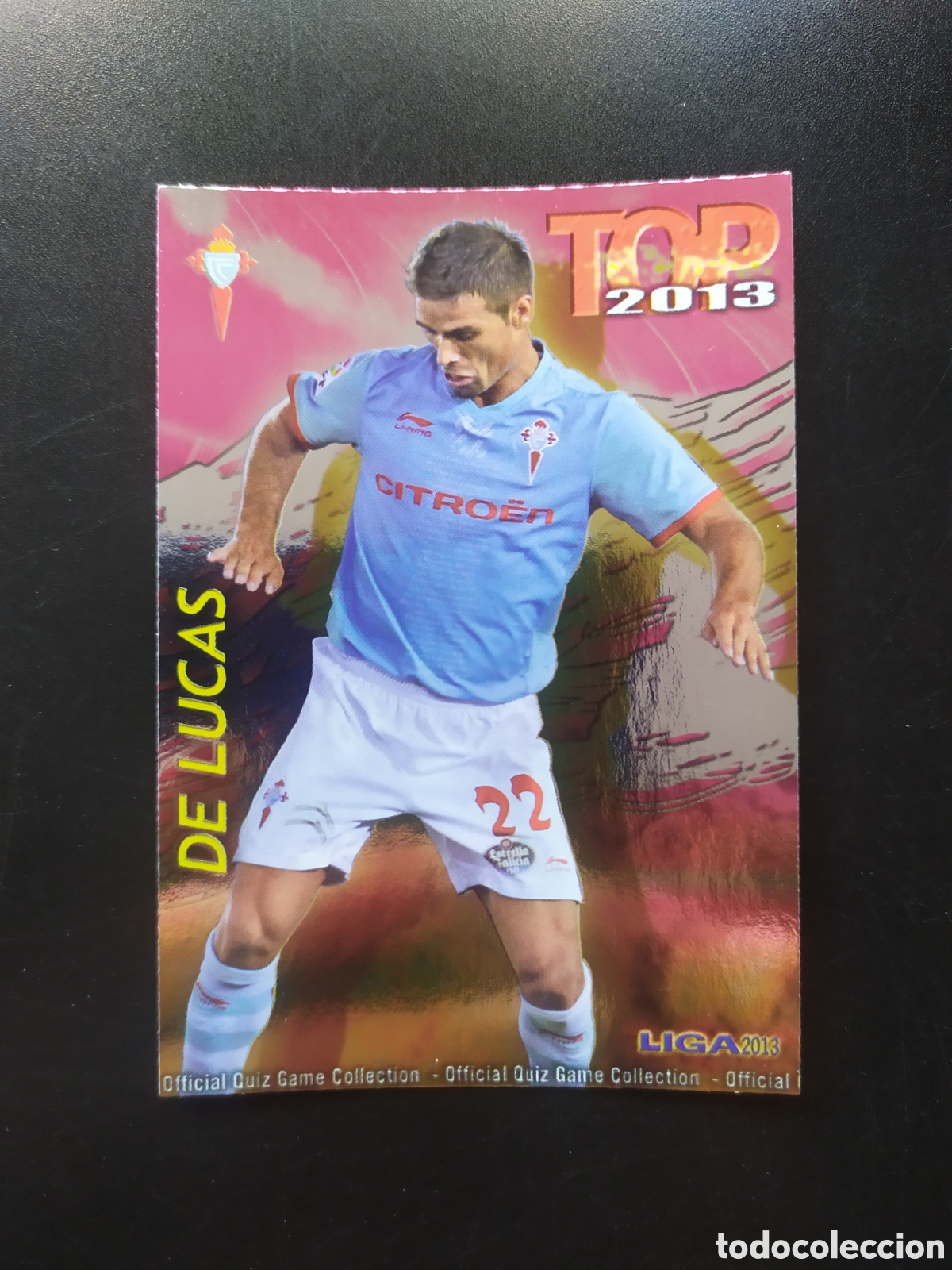 Cartes &agrave; collectionner de Football: Mundicromo fichas Liga 2012 2013 12 13 De Lucas top brillo fucsia n&deg; 602 Celta Vigo