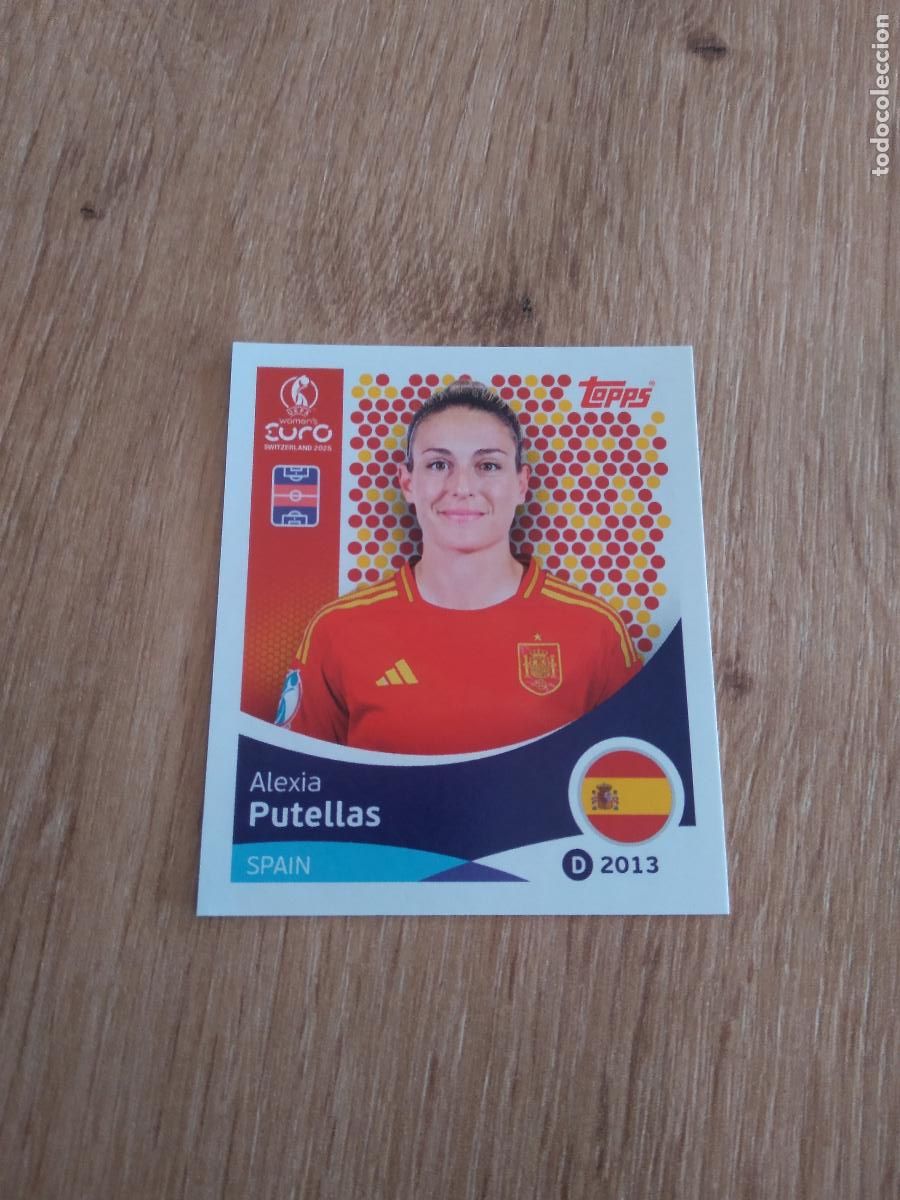 Cartes &agrave; collectionner de Football: 100 ALEXIA PUTELLAS ESPA&Ntilde;A CROMO TOPPS EURO FEMENINA 2025 EUROCOPA FUTBOL FEMENINO UEFA WOMEN'S