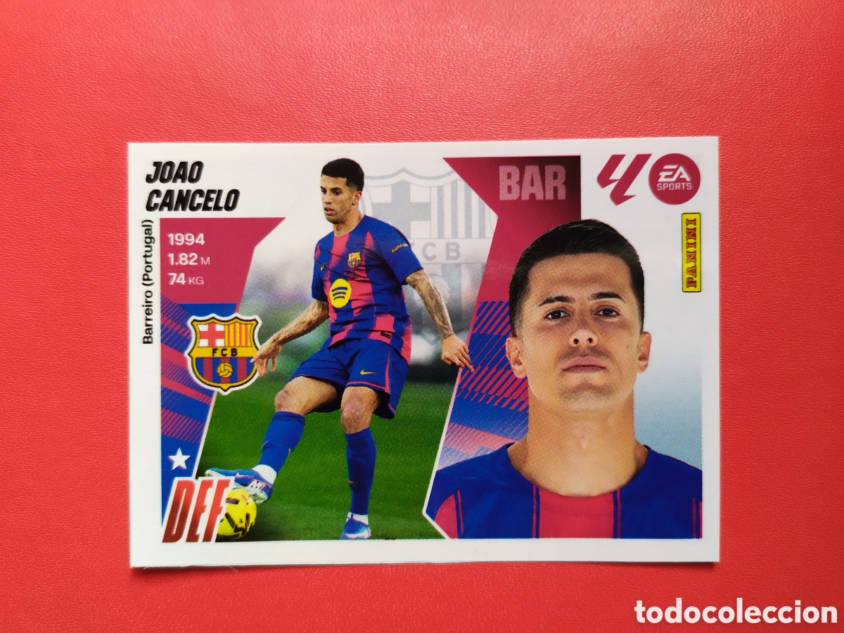 Cromos de F&uacute;tbol: JOAO CANCELO FC BARCELONA NUM 7 MERCADO INVIERNO PANINI 25 26