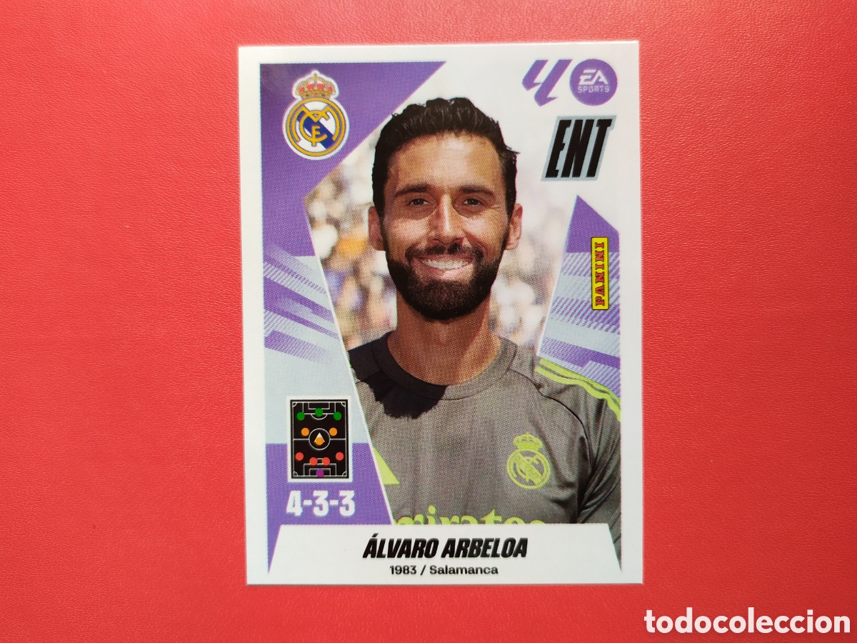 Cromos de F&uacute;tbol: &Aacute;LVARO ARBELOA ENTRENADOR REAL MADRID NUM 40 MERCADO INVIERNO PANINI 25 26