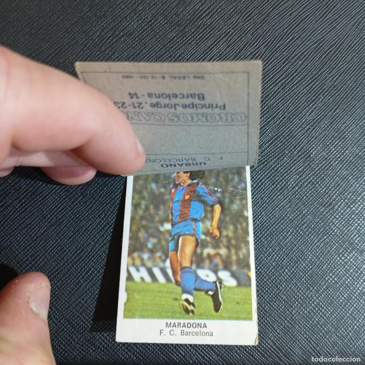 Cromos de F&uacute;tbol: MARADONA BARCELONA URBANO CANO 1983 1984 CROMO FUTBOL 83 84 LIGA - VENTANILLA DESPEGADO - A113 PG37