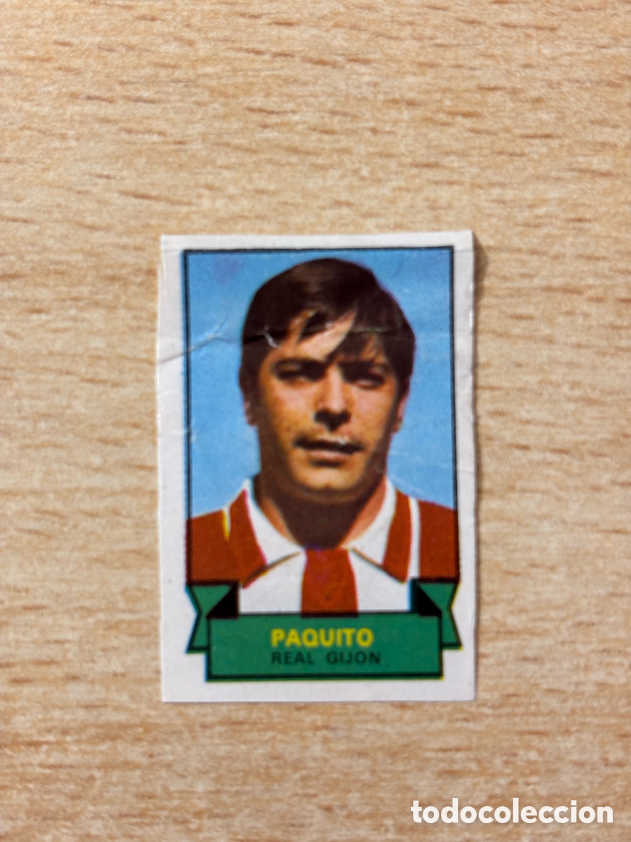 Cromos de F&uacute;tbol: Paquito Real Gij&oacute;n Topps Tard&agrave; Ib&eacute;rica sin pegar Sporting