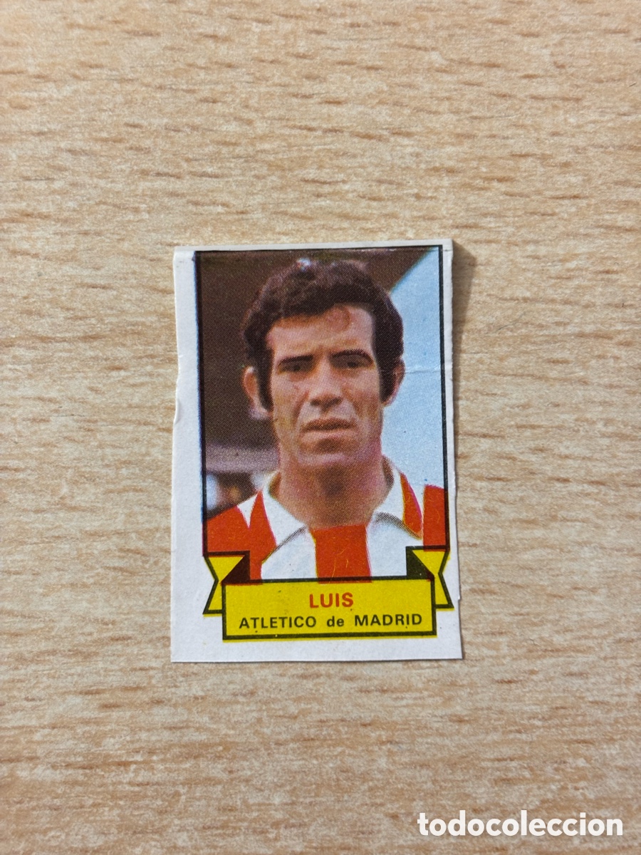 Fu&szlig;ball-Sticker: Luis Aragon&eacute;s Atl&eacute;tico de Madrid Topps Tard&agrave; Ib&eacute;rica 1970 sin pegar