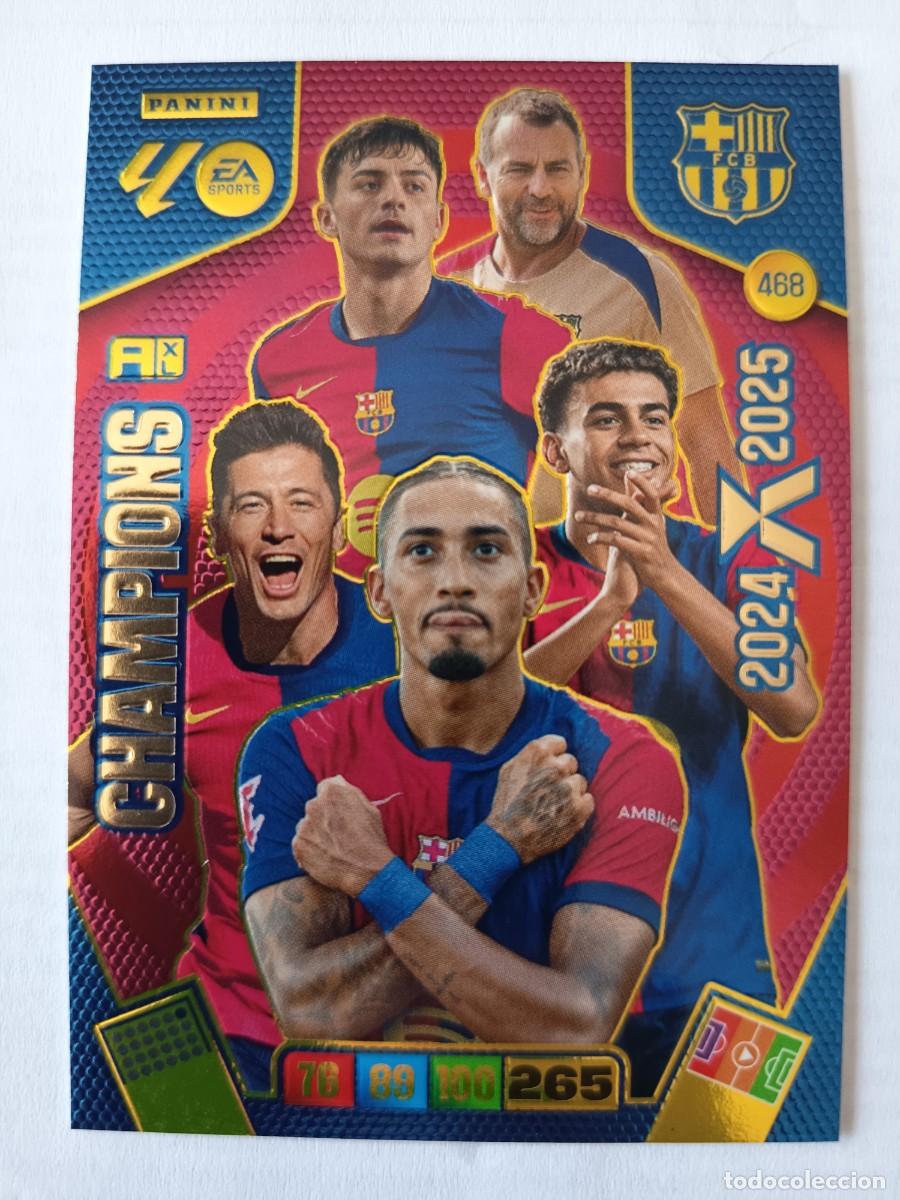 Cromos de Futebol: CARD 468 CHAMPIONS LAMINE YAMAL PEDRI BARCELONA BAR&Ccedil;A 24 25 - ADRENALYN PANINI LIGA 2025 2026 25 26