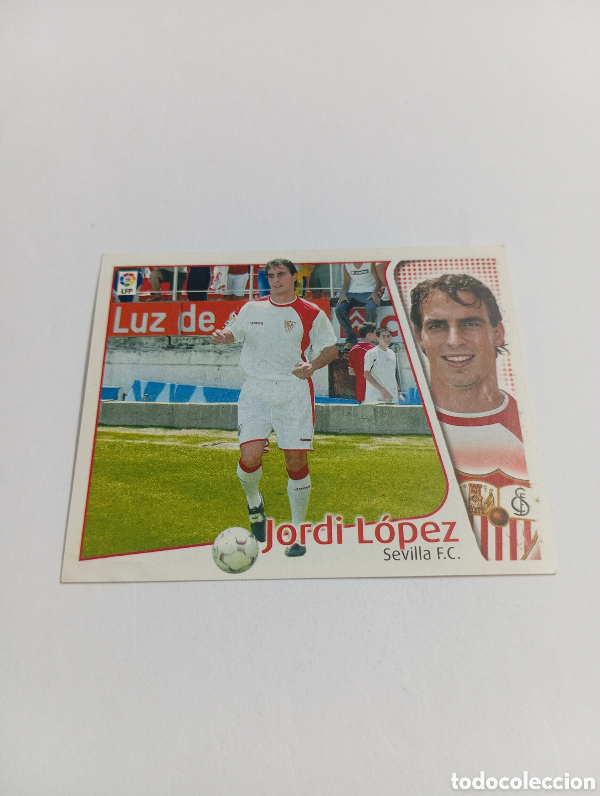 Figurine di Calcio: JORDI L&Oacute;PEZ COLOCA Sevilla LIGA ESTE 2004 2005 PANINI 04 05