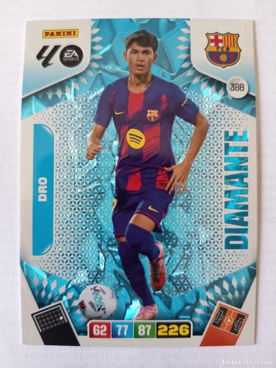 Cromos de F&uacute;tbol: ROOKIE CARD 398 DRO FC BARCELONA BAR&Ccedil;A DIAMANTE - ADRENALYN XL PANINI LIGA 2025 2026 25 26