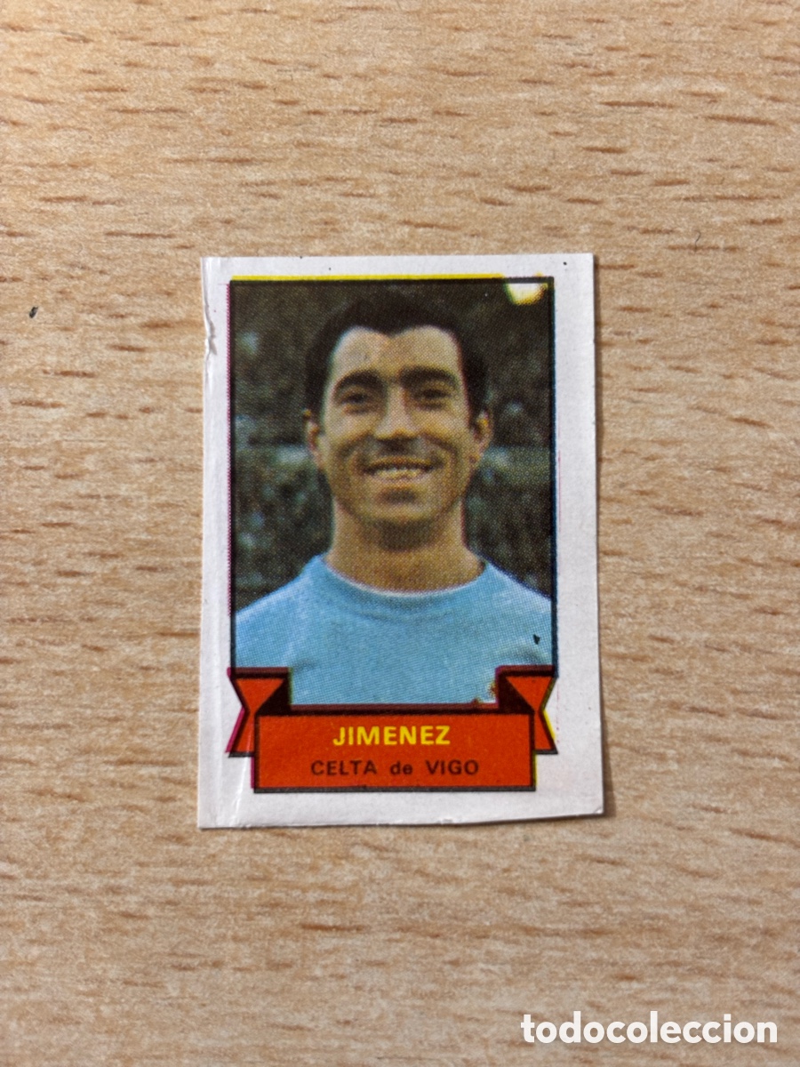 Figurine di Calcio: Jim&eacute;nez Celta de Vigo Topps Tard&agrave; Ib&eacute;rica 1970 sin pegar