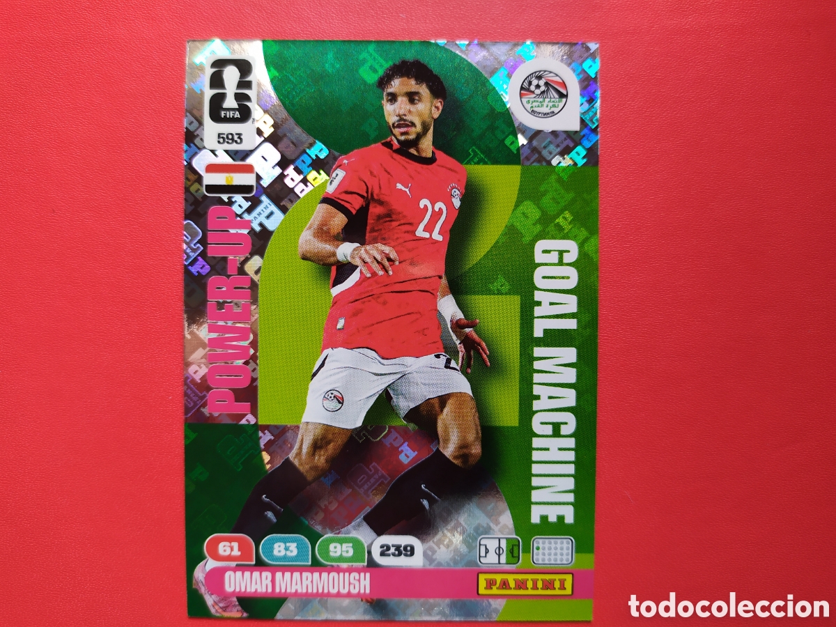 Cromos de F&uacute;tbol: OMAR MARMOUSH NUM 593 ADRENALYN FIFA WORLD CUP 2026 GOAL MACHINE POWER UP PANINI