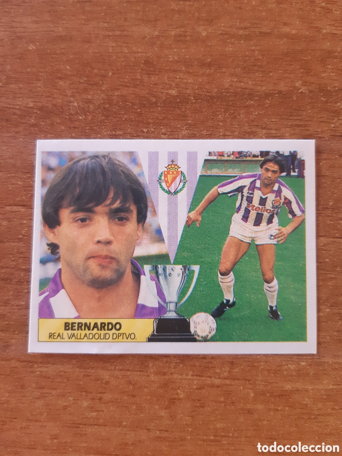Figurine di Calcio: Fichaje 12 Bernardo (Valladolid) Liga 87-88 ESTE. Nunca pegado, sin pegar