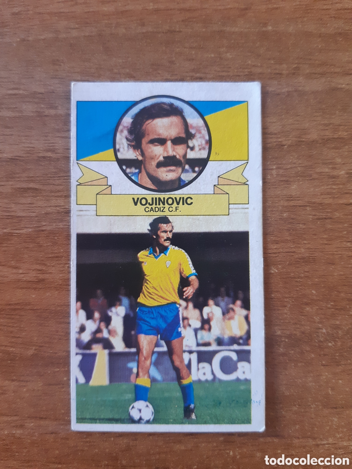 Football Stickers: Baja Vojinovic (C&aacute;diz) Liga 85-86 ESTE. Nunca pegado, sin pegar