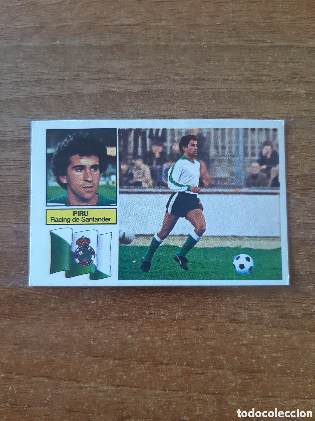 Figurine di Calcio: Piru (Racing Santander) versi&oacute;n Liga 82-83 ESTE. Nunca pegado, sin pegar