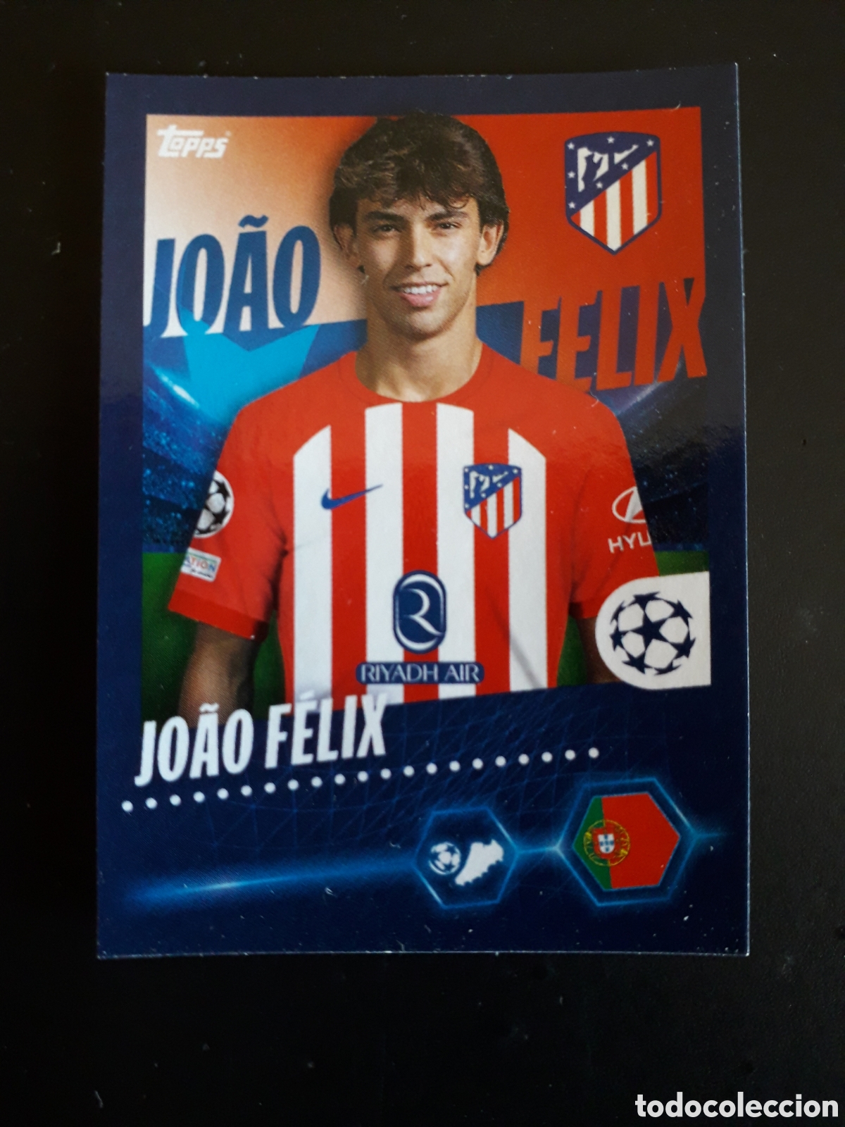 Cromos de F&uacute;tbol: JO&Atilde;O F&Eacute;LIX AT MADRID N&deg; 81 UEFA CHAMPIONS LEAGUE SEASON TOPPS 23 24 2023 2024 PEDIDO M&Iacute;NIMO 3&euro;.
