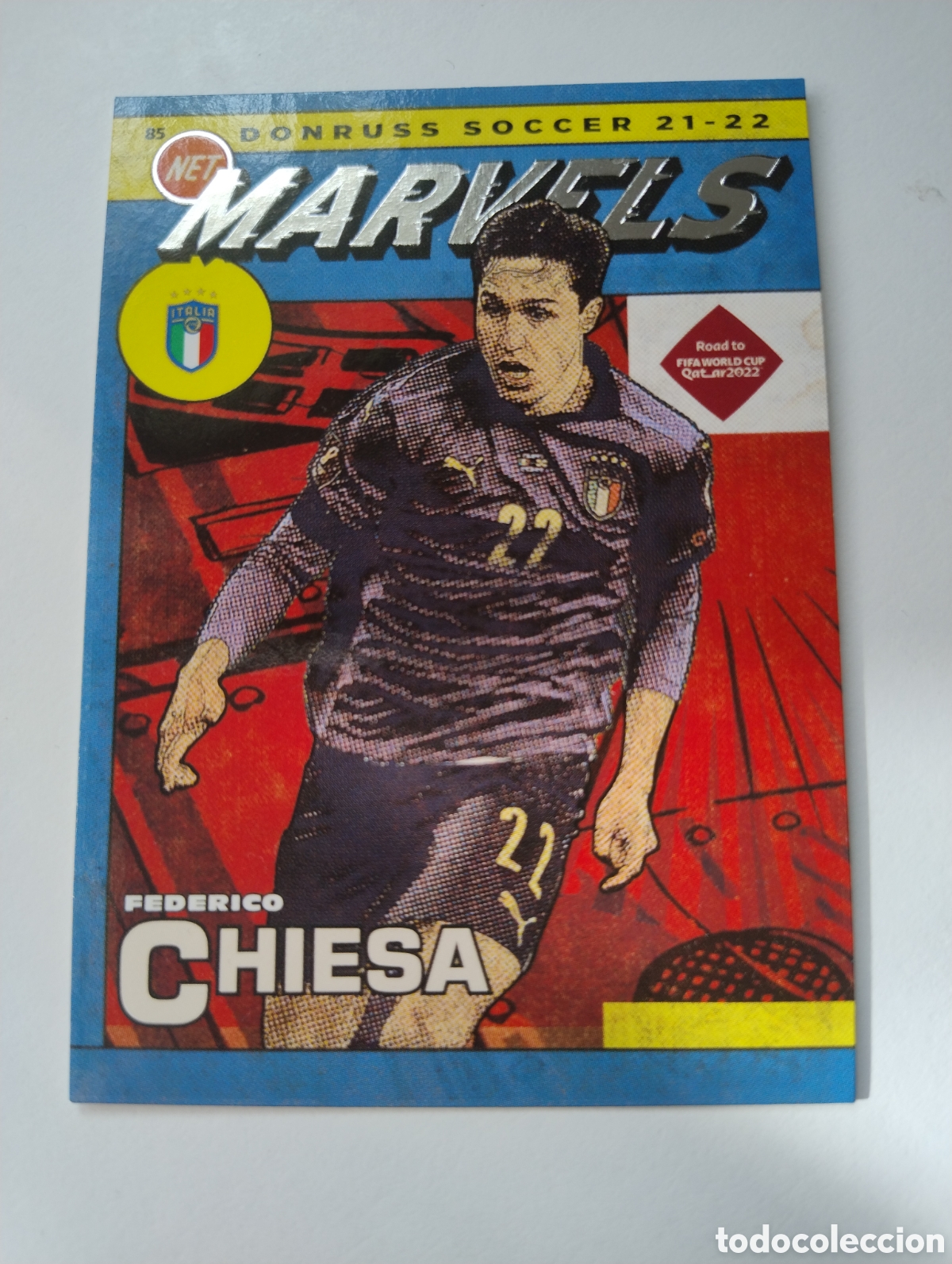 Cromos de F&uacute;tbol: 10 - Chiesa - Italia - Panini Donruss Road to Qatar 2022 Marvels