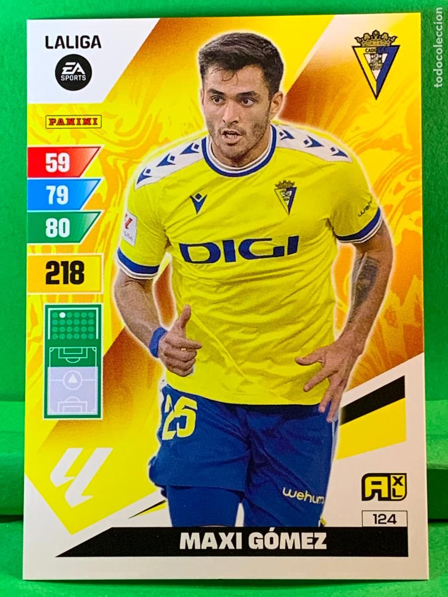 Cromos de Futebol: 124 Maxi G&oacute;mez C&aacute;diz CF Base card ADRENALYN XL LIGA 2023/2024 23 24 PANINI
