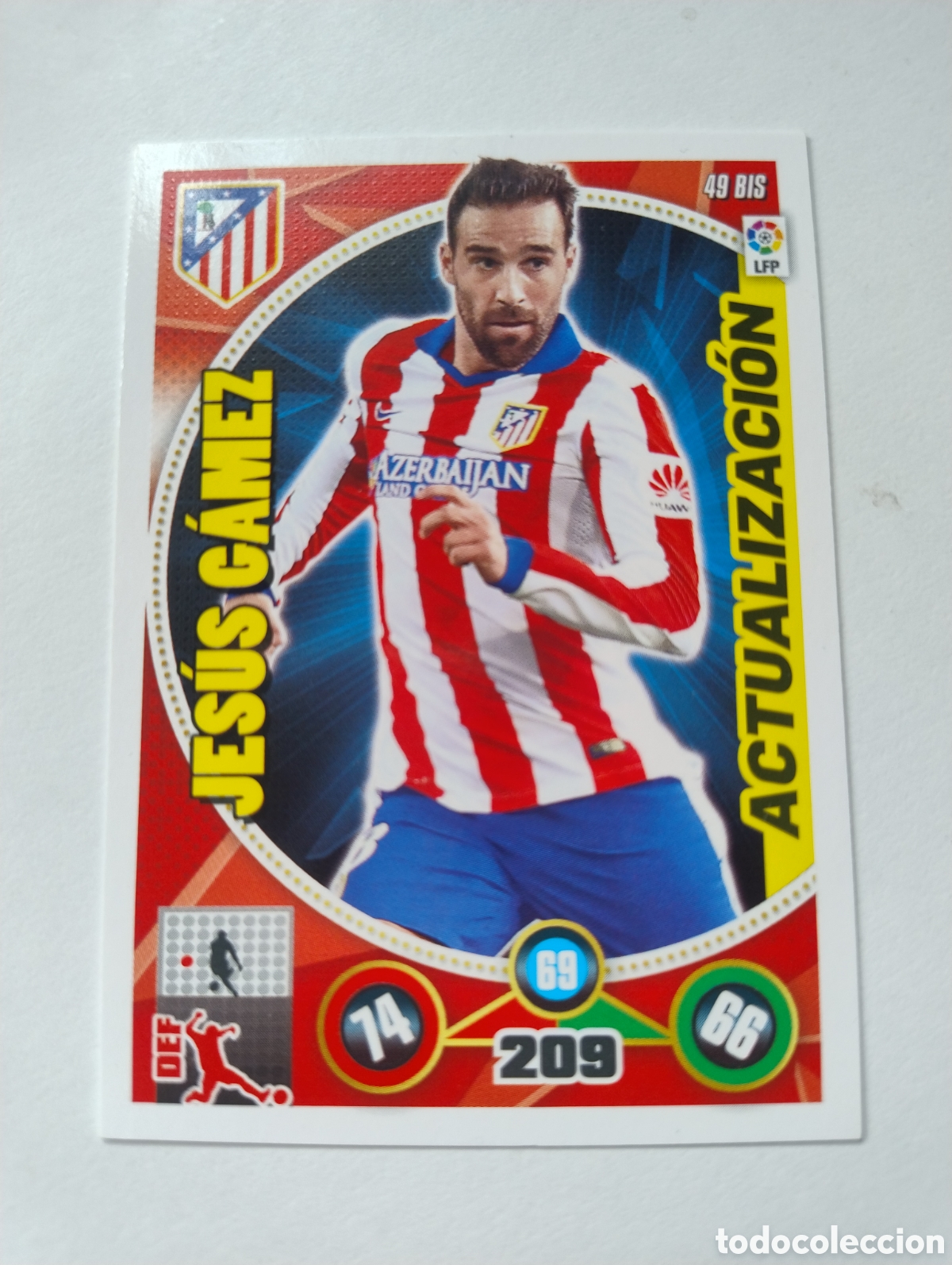 Fu&szlig;ball-Sticker: 49 bis - Jes&uacute;s Gamez - Atl&eacute;tico de Madrid - Adrenalyn XL Liga 2014 - 2015 Actualizaci&oacute;n