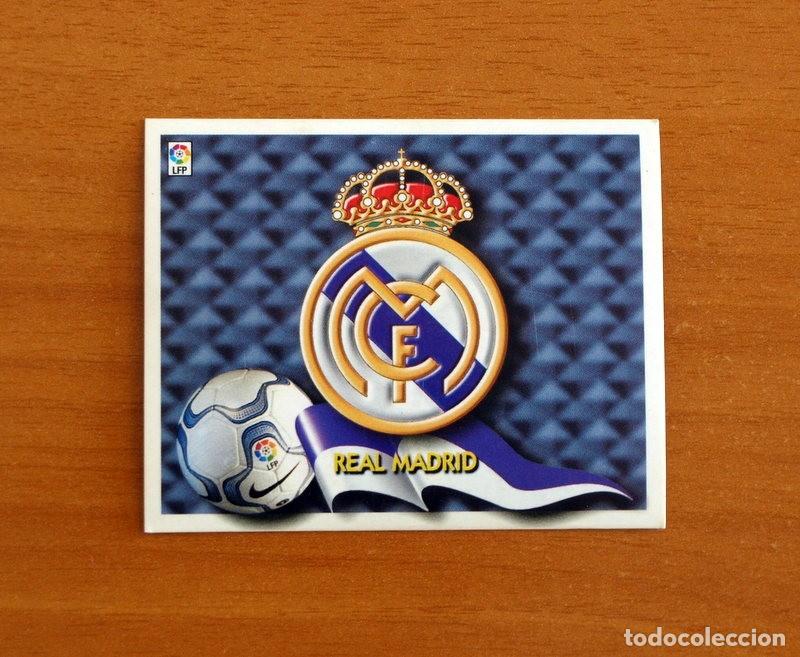 Cromos de F&uacute;tbol: Real Madrid - Escudo - Ediciones Este Liga 2000-2001, 00-01 - Nunca Pegado