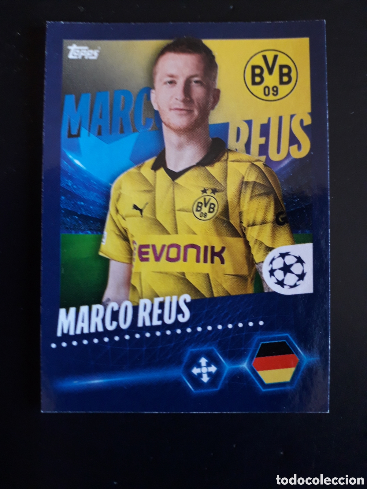 Figurine di Calcio: MARCO REUS BORUSSIA DORTMUND N&deg; 93 UEFA CHAMPIONS LEAGUE TOPPS 23 24 2023 2024 PEDIDO M&Iacute;NIMO 3&euro;