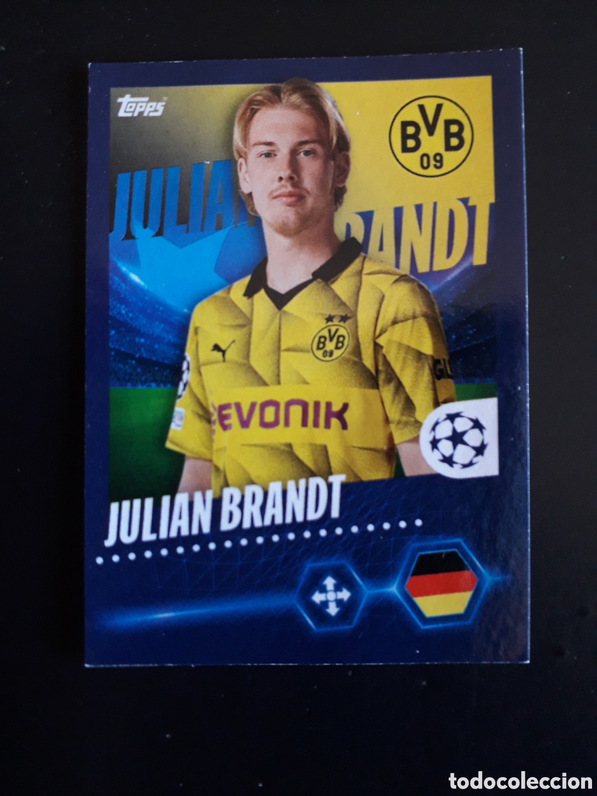 Cromos de F&uacute;tbol: BRANDT BORUSSIA DORTMUND N&deg; 94 UEFA CHAMPIONS LEAGUE SEASON TOPPS 23 24 2023 2024 PEDIDO M&Iacute;NIMO 3&euro;.