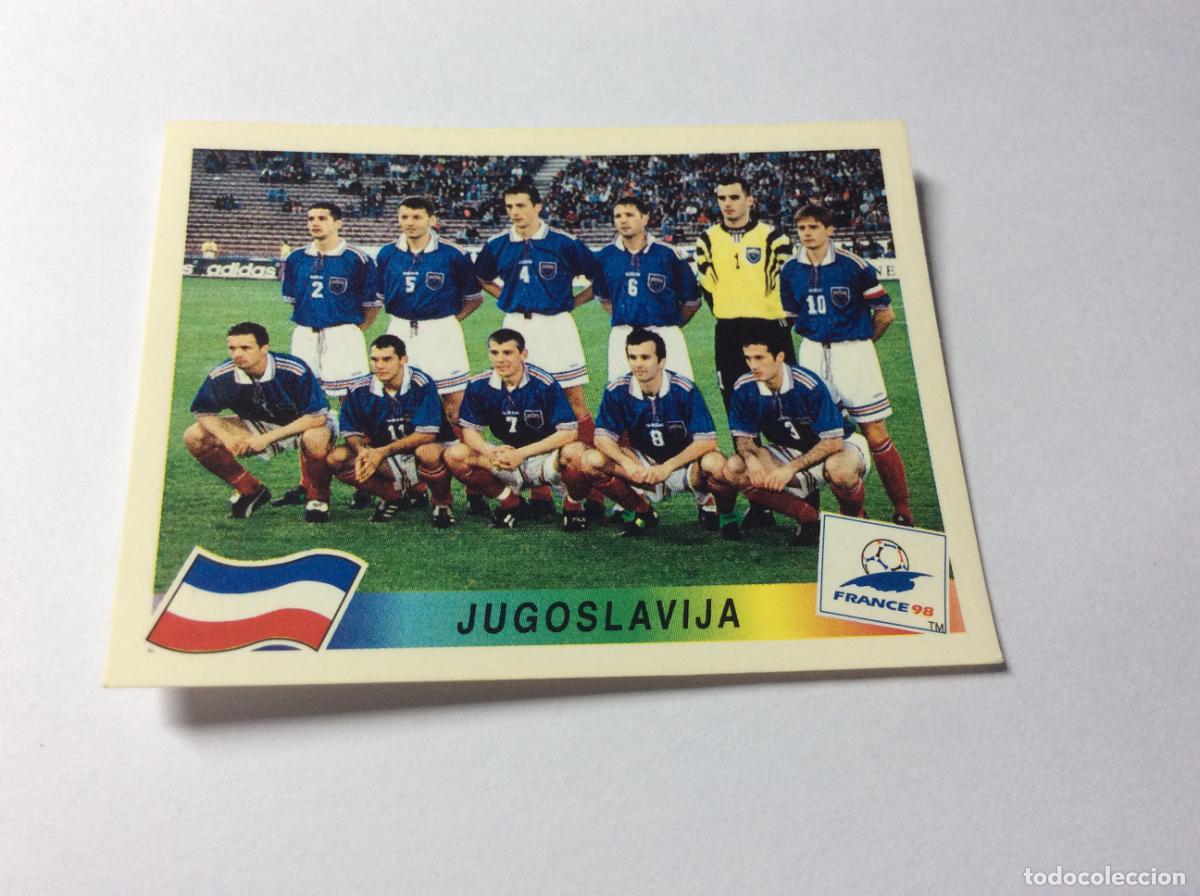 Football Stickers: 389 Equipo Yugoslavia CROMO STICKER Francia 1998 PANINI