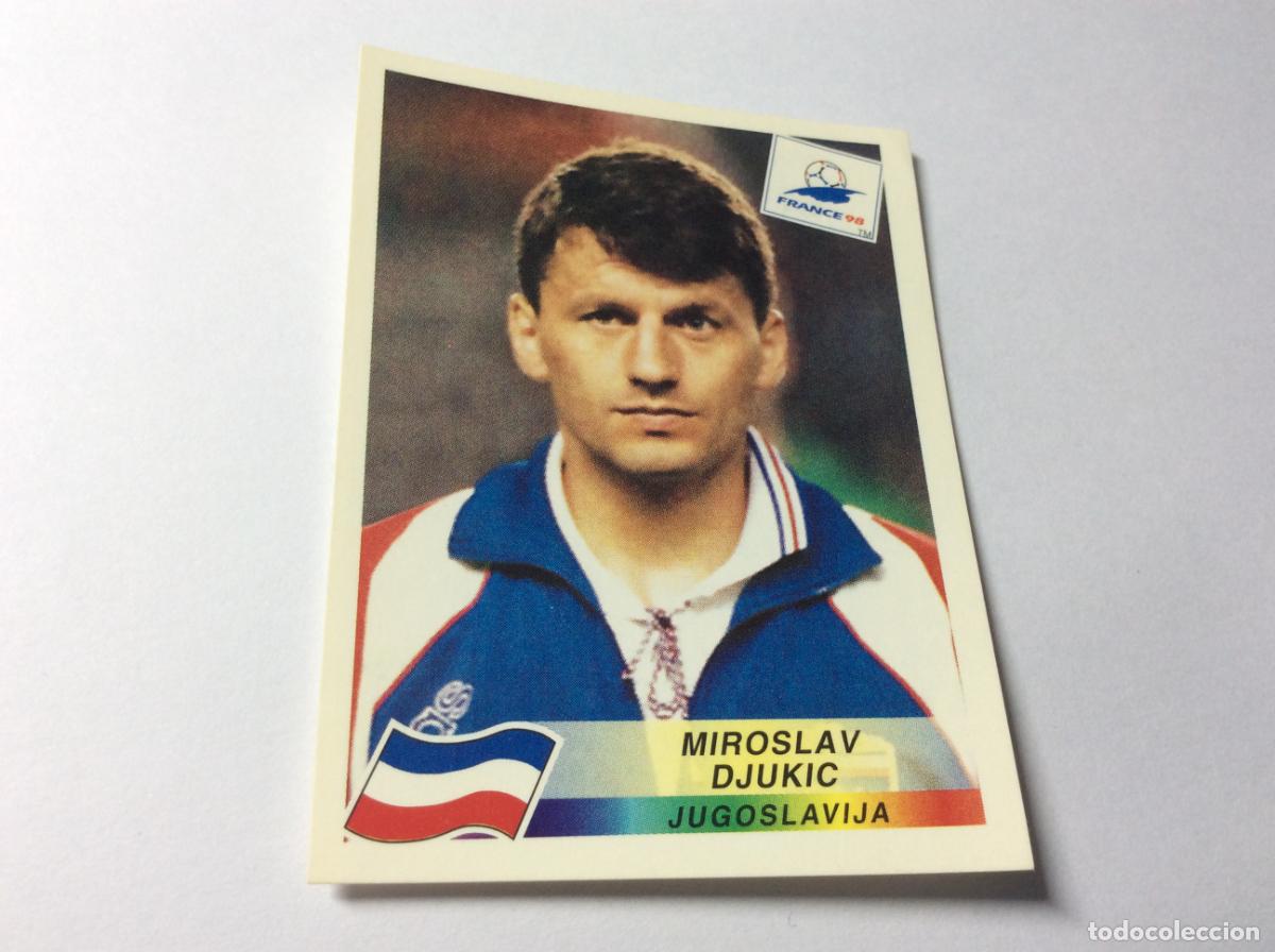 Fu&szlig;ball-Sticker: 394 Miroslav Djukic Yugoslavia CROMO STICKER Francia 1998 PANINI