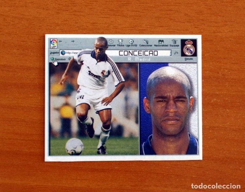 Cromos de Futebol: Real Madrid - Concei&ccedil;ao - Ediciones Este Liga 2001-2002, 01-02 - Nunca Pegado