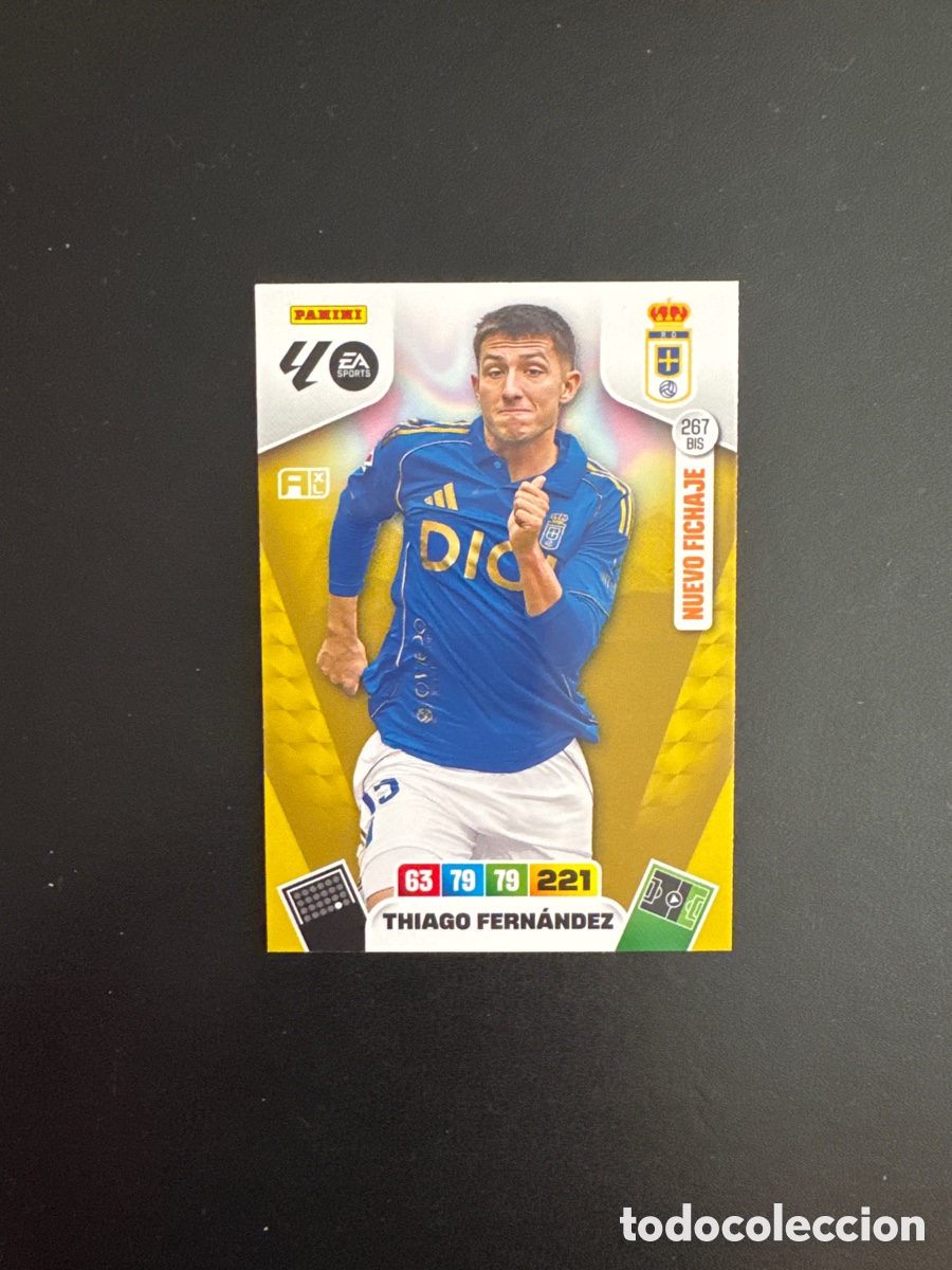 Cartes &agrave; collectionner de Football: THIAGO FERNANDEZ OVIEDO NUMERO 267 BIS ADRENALYN 2025 2026