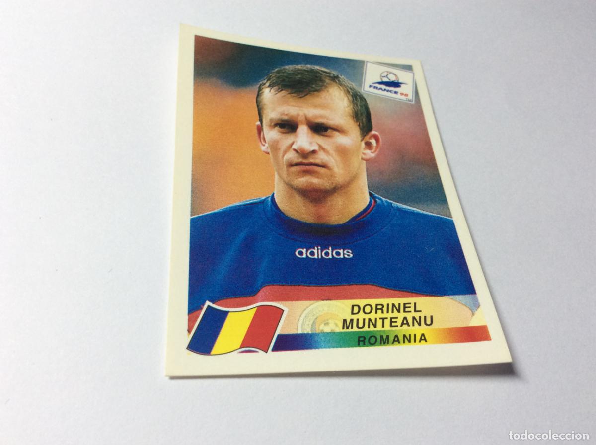 Fu&szlig;ball-Sticker: 436 Dorinel Munteanu Rumania CROMO STICKER Francia 1998 PANINI