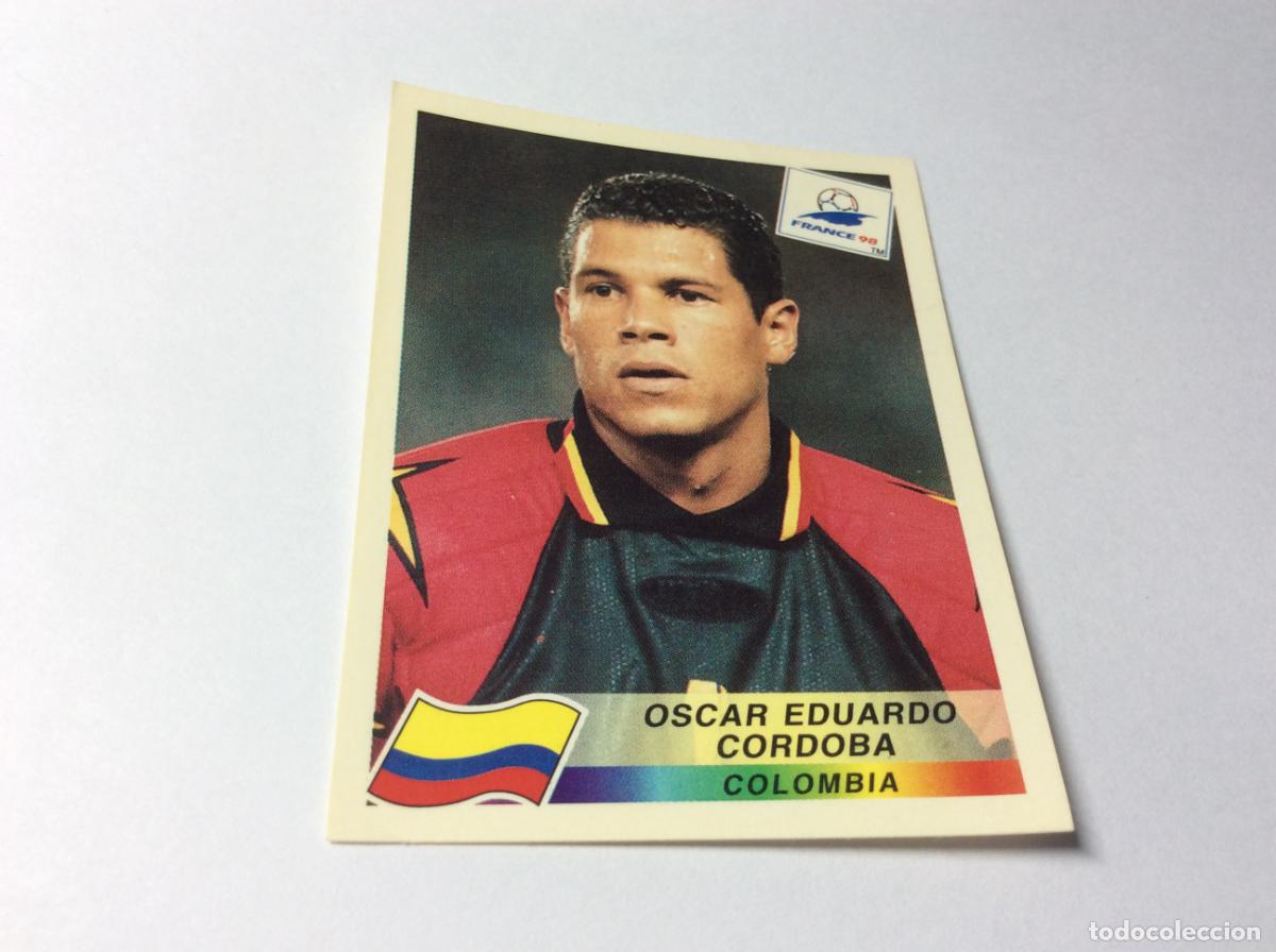 Cromos de F&uacute;tbol: 447 Oscar Eduardo C&oacute;rdoba Colombia CROMO STICKER Francia 1998 PANINI