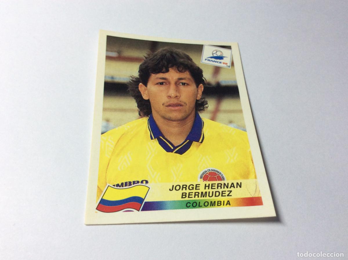Cromos de F&uacute;tbol: 449 Jorge Hern&aacute;n Berm&uacute;dez C&oacute;rdoba Colombia CROMO STICKER Francia 1998 PANINI