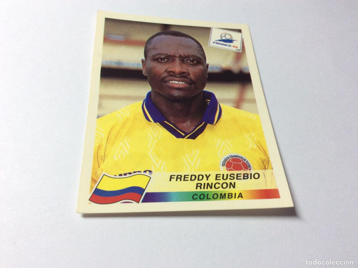Figurine di Calcio: 457 Freddy Eusebio Rinc&oacute;n Colombia CROMO STICKER Francia 1998 PANINI