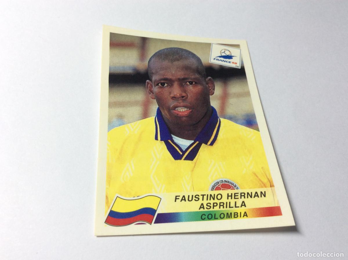 Cromos de F&uacute;tbol: 460 Faustino Hern&aacute;n Asprilla Colombia CROMO STICKER Francia 1998 PANINI