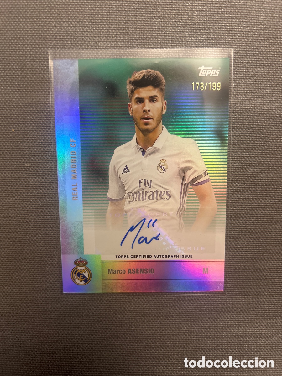 Cartes &agrave; collectionner de Football: Marco Asensio Topps Autograph 199 BC-AS Real Madrid Team Set 2025/26