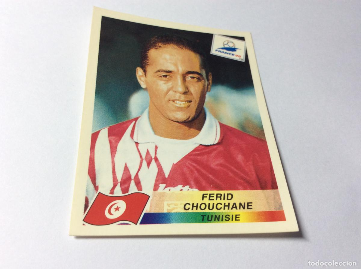 Fu&szlig;ball-Sticker: 485 Ferid Chouchane T&uacute;nez CROMO STICKER Francia 1998 PANINI