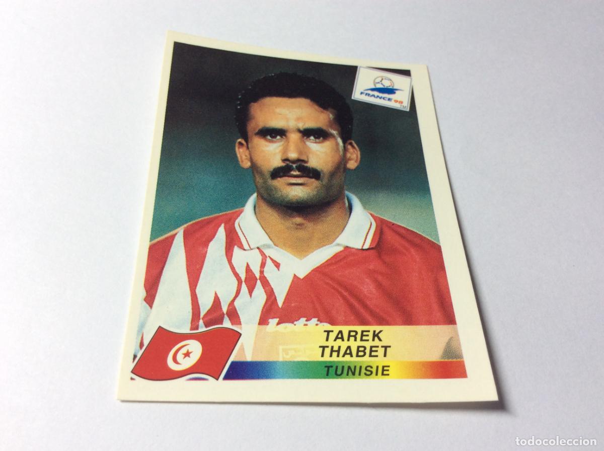 Fu&szlig;ball-Sticker: 486 Tarek Thabet T&uacute;nez CROMO STICKER Francia 1998 PANINI