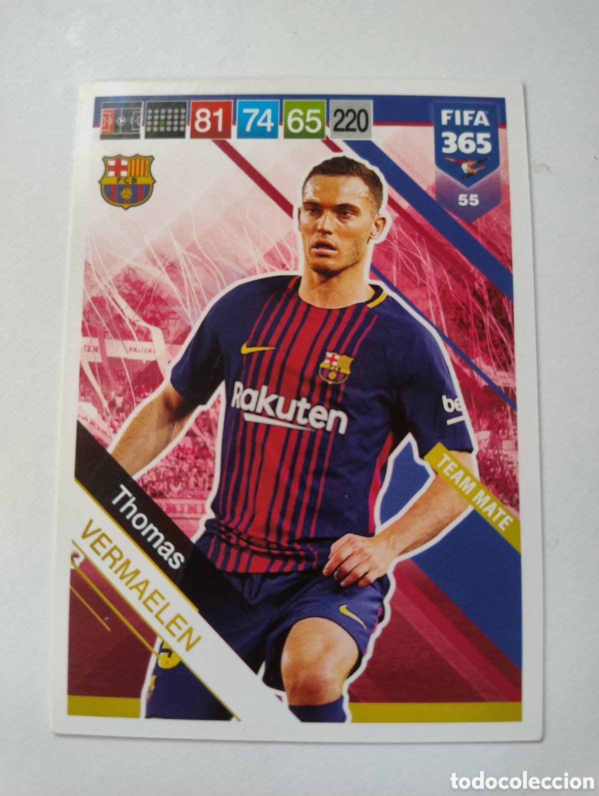 Cromos de F&uacute;tbol: 55 - Vermaelen - Barcelona - Adrenalyn XL FIFA 365 2019