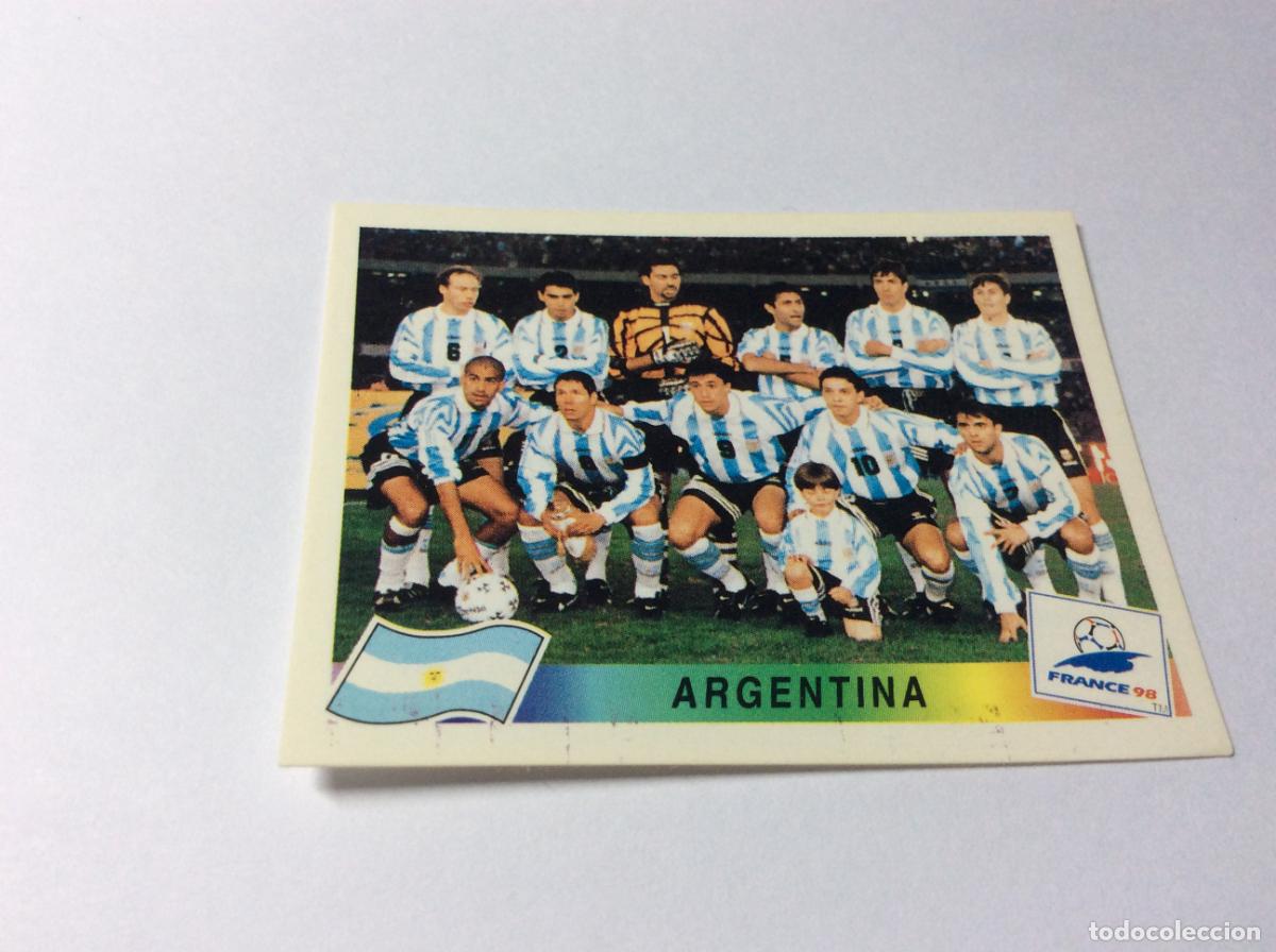 Cromos de F&uacute;tbol: 498 Equipo Argentina CROMO STICKER Francia 1998 PANINI