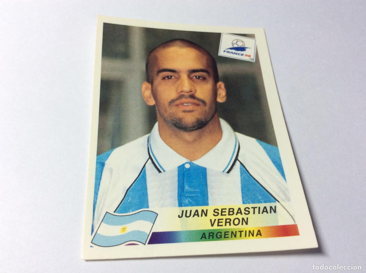Figurine di Calcio: 507 Juan Sebasti&aacute;n Ver&oacute;n Argentina CROMO STICKER Francia 1998 PANINI