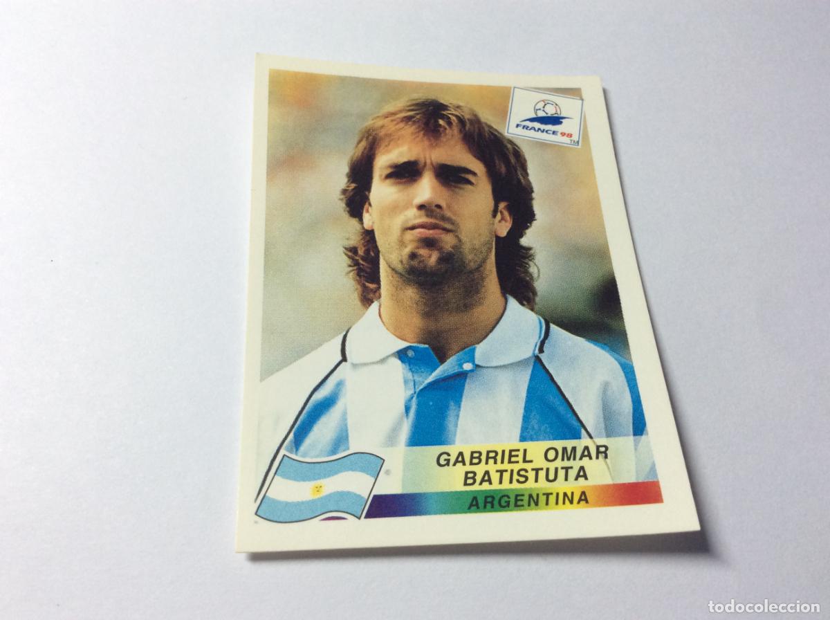 Cromos de F&uacute;tbol: 514 Gabriel Omar Batistuta Argentina CROMO STICKER Francia 1998 PANINI