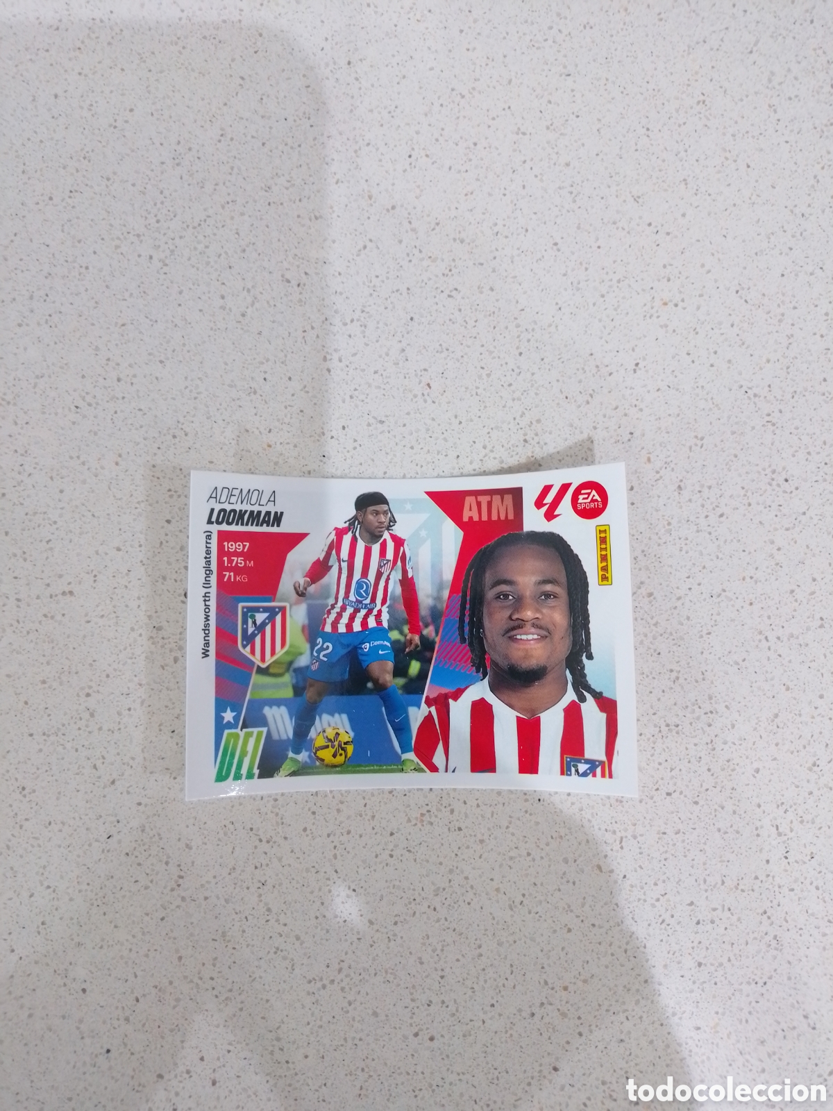 Cromos de F&uacute;tbol: CROMO N&Uacute;MERO 6 LOOKMAN ATL&Eacute;TICO DE MADRID. MERCADO DE INVIERNO LIGA ESTE 25/26.