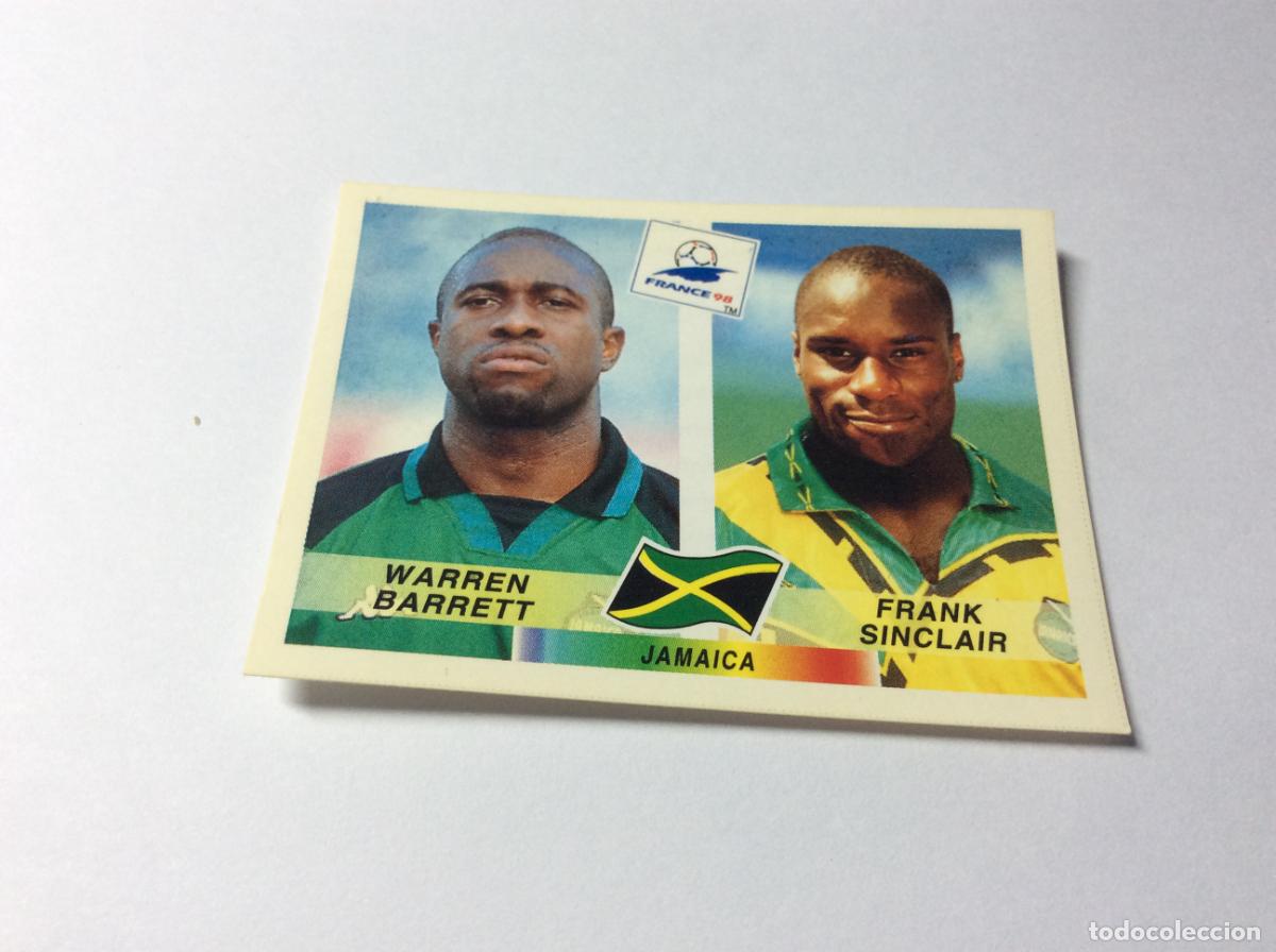 Cromos de F&uacute;tbol: 553 Warren Barrett / Frank Sinclair Jamaica CROMO STICKER Francia 1998 PANINI