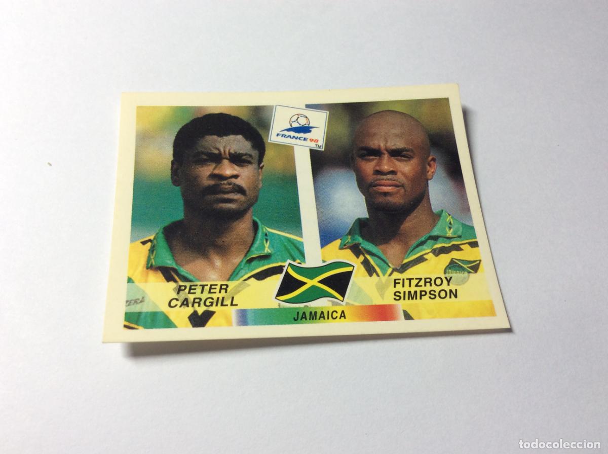 Cromos de F&uacute;tbol: 557 Peter Cargill / Fitzroy Simpson Jamaica CROMO STICKER Francia 1998 PANINI