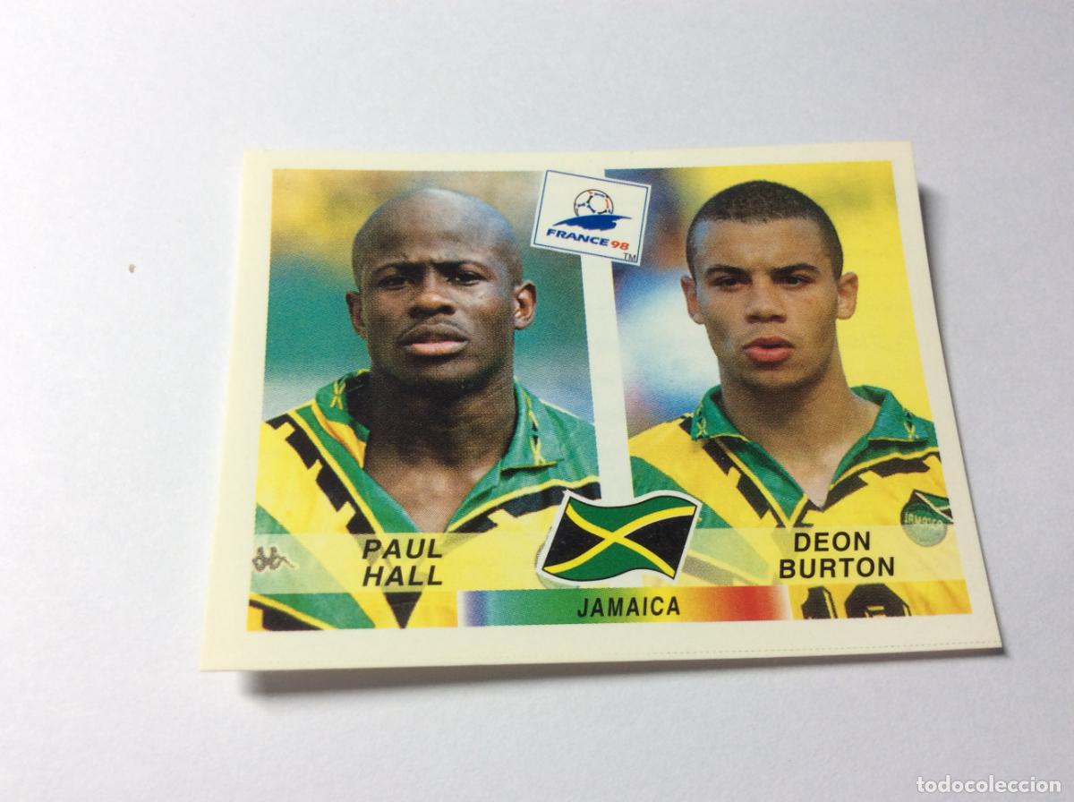 Cromos de F&uacute;tbol: 560 Paul Hall / Deon Burton Jamaica CROMO STICKER Francia 1998 PANINI